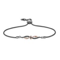 Enchanted Disney Villains Maleficent 0.13 CT. T.W. Black Diamond Bracelet in Sterling Silver and 10K Rose Gold|Peoples Jewellers