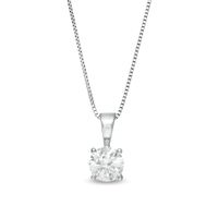 0.58 CT. Certified Canadian Diamond Solitaire Pendant in 10K White Gold (I/I3)|Peoples Jewellers