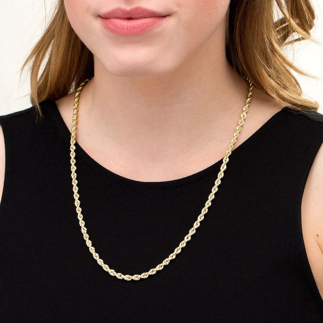 14k gold glitter rope chain