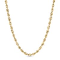 5.5mm Glitter Rope Chain Necklace in Hollow 14K Gold - 26"|Peoples Jewellers