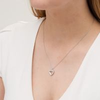 0.25 CT. T.W. Diamond Heart Pendant in 10K White Gold|Peoples Jewellers