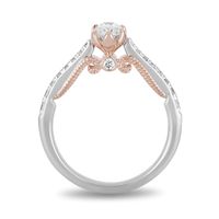 Enchanted Disney Anna 0.69 CT. T.W. Oval Diamond Vintage-Style Engagement Ring in 14K Two-Tone Gold|Peoples Jewellers