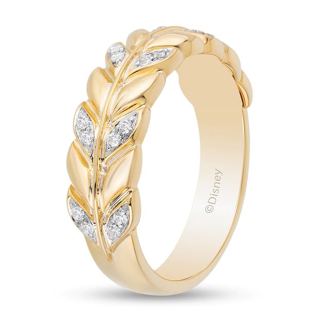 Enchanted Disney Anna 0.085 CT. T.W. Diamond Wheat Wedding Band in 14K Gold