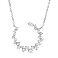 Marilyn Monroe™ Collection 0.40 CT. T.W. Diamond Scatter Necklace in 10K White Gold|Peoples Jewellers