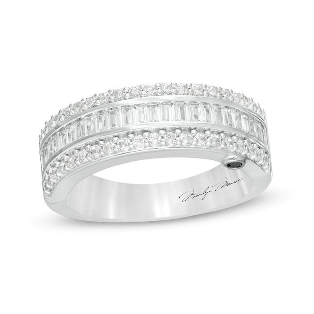 Marilyn Monroe™ Collection 0.69 CT. T.W. Diamond Multi-Row Anniversary Band in 14K White Gold|Peoples Jewellers