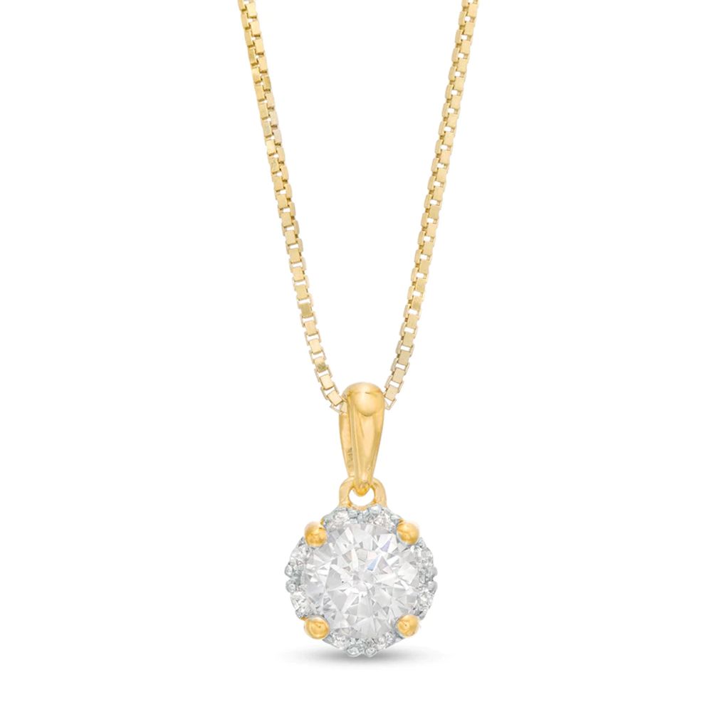 CT. T.W. Certified Canadian Diamond Frame Pendant in 14K Gold (I/I2)|Peoples Jewellers