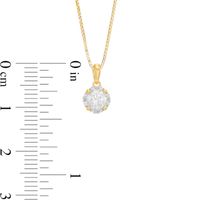 CT. T.W. Certified Canadian Diamond Frame Pendant in 14K Gold (I/I2)|Peoples Jewellers