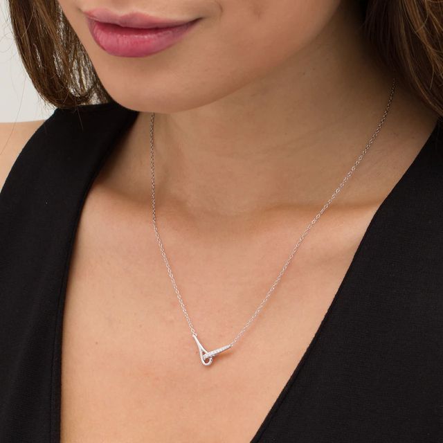 Love + Be Loved CT. T.W. Diamond Loop Necklace in Sterling Silver|Peoples Jewellers