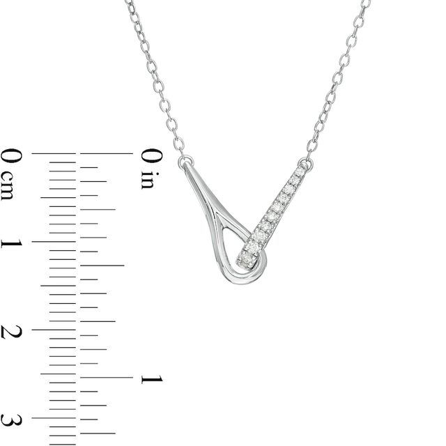 Love + Be Loved CT. T.W. Diamond Loop Necklace in Sterling Silver|Peoples Jewellers