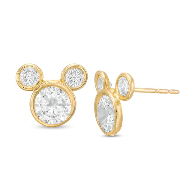 Child's 5.5mm Cubic Zirconia ©Disney Mickey Mouse Stud Earrings in 10K Gold|Peoples Jewellers