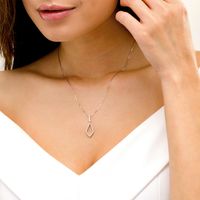 Marilyn Monroe™ Collection 0.18 CT. T.W. Diamond Teardrop Pendant in 10K White Gold|Peoples Jewellers