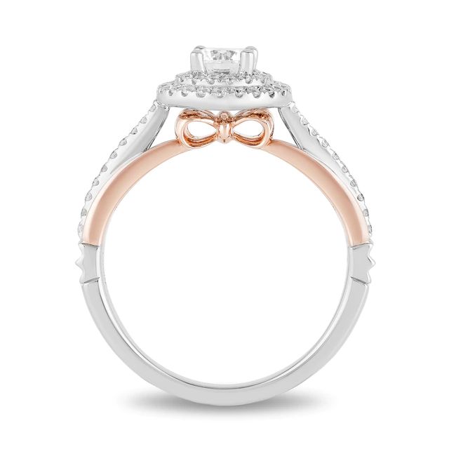 Enchanted Disney Snow White 0.69 CT. T.W. Diamond Frame Engagement Ring in 14K Two-Tone Gold|Peoples Jewellers