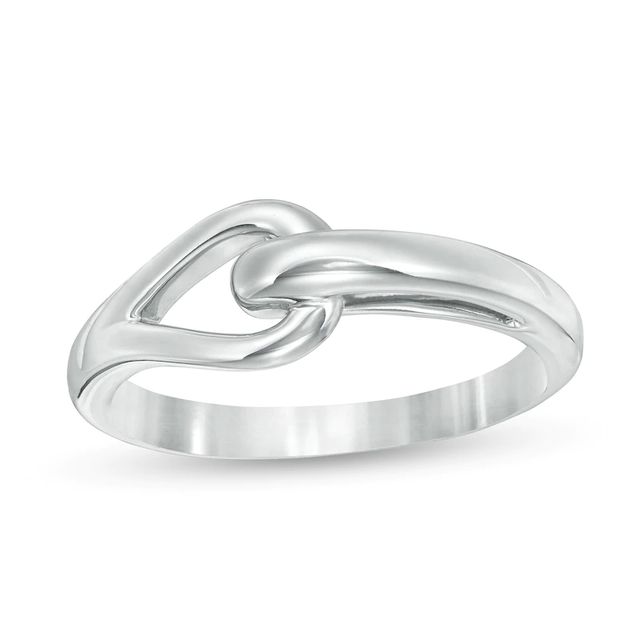 Love + Be Loved Heart Loop Ring in Sterling Silver|Peoples Jewellers