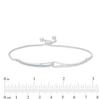 Love + Be Loved Blue Topaz Loop Bolo Bracelet in Sterling Silver - 9.5"|Peoples Jewellers