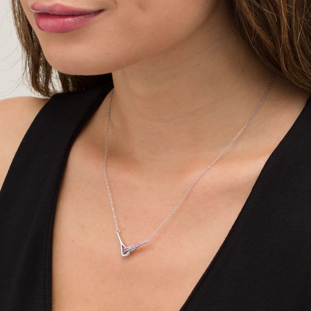 Love + Be Loved Amethyst Loop Necklace in Sterling Silver|Peoples Jewellers