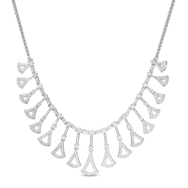 Marilyn Monroe™ Collection 1.45 CT. T.W. Diamond Dangle Necklace in 10K White Gold|Peoples Jewellers