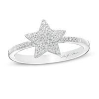 Marilyn Monroe™ Collection 0.15 T. T.W. Diamond Star Ring in Sterling Silver|Peoples Jewellers