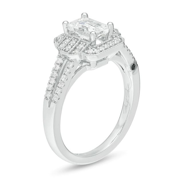 Marilyn Monroe™ Collection 0.69 CT. T.W. Emerald-Cut Diamond Art Deco Vintage-Style Engagement Ring in 14K White Gold