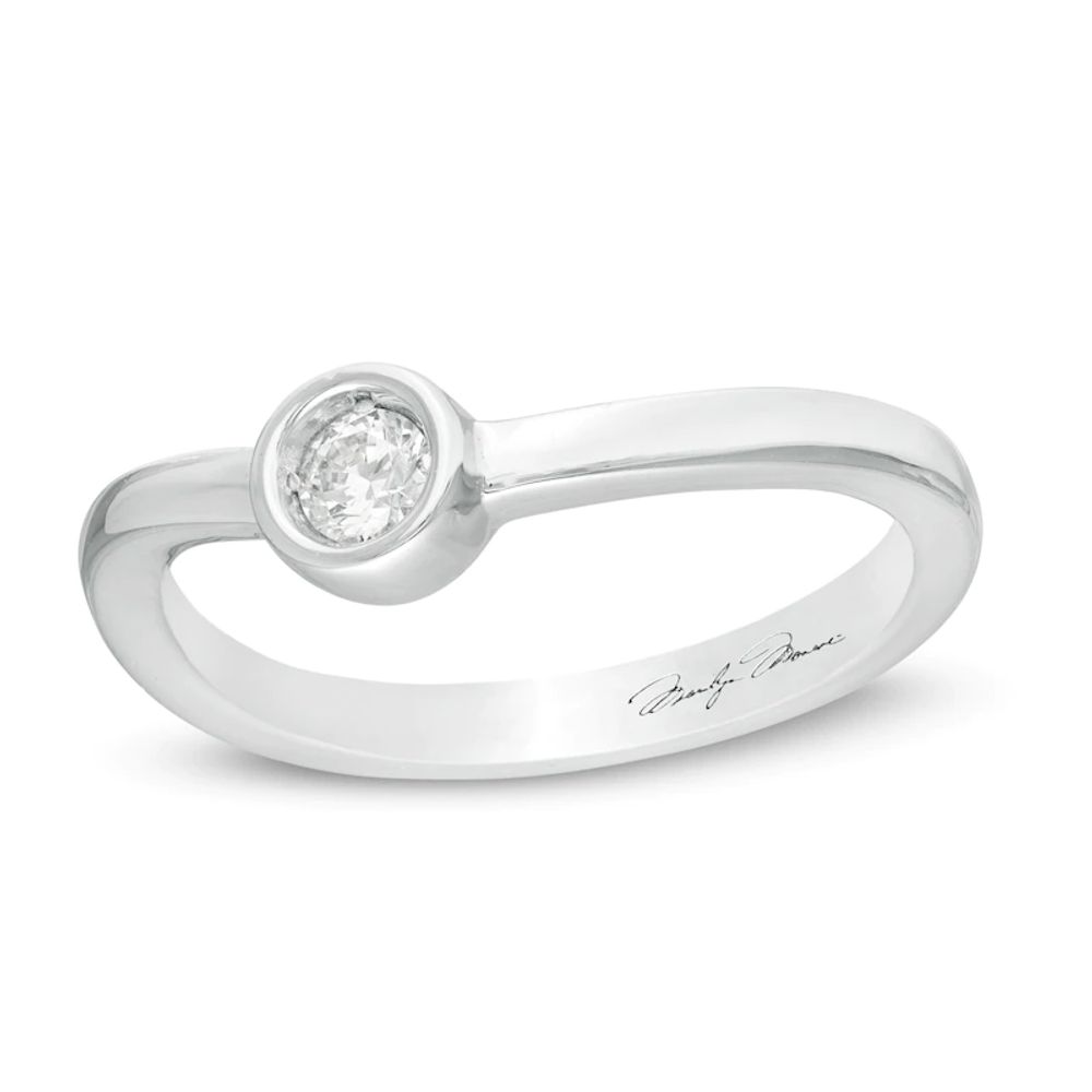 Marilyn Monroe™ Collection 0.115 CT. Diamond Solitaire Ring in Sterling Silver|Peoples Jewellers
