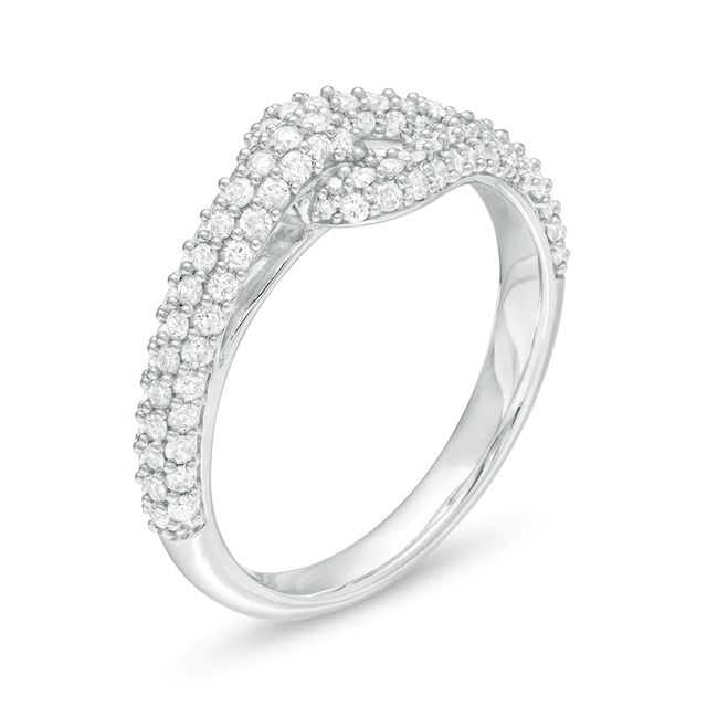 Love + Be Loved 0.75 CT. T.W. Diamond Loop Ring in 10K White Gold|Peoples Jewellers