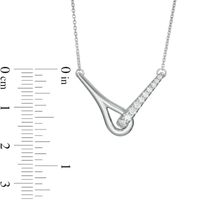 Love + Be Loved 0.25 CT. T.W. Diamond Loop Necklace in 10K White Gold|Peoples Jewellers