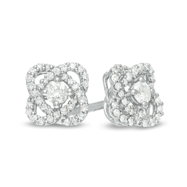 Centre of Me 0.20 CT. T.W. Diamond Orbit Stud Earrings in Sterling Silver