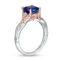 Special Edition Enchanted Disney Ariel 7.0mm Tanzanite and 0.18 CT. T.W. Diamond Engagement Ring in 14K Two-Tone Gold|Peoples Jewellers