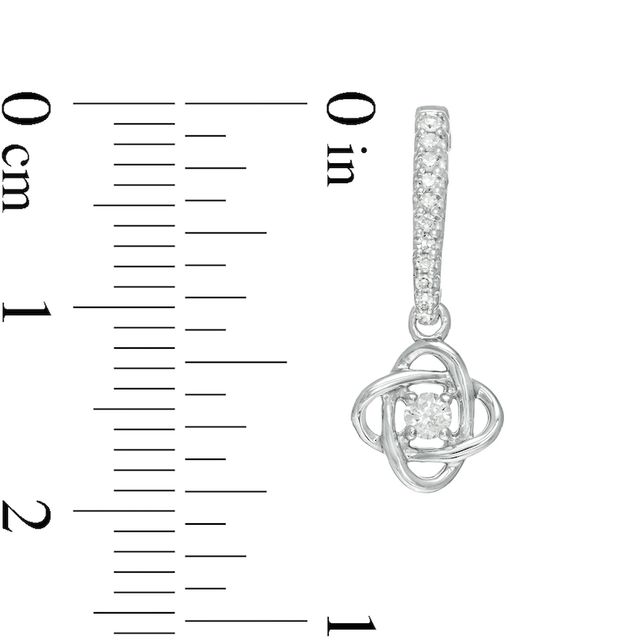 Centre of Me 0.16 CT. T.W. Diamond Orbit Drop Earrings in Sterling Silver|Peoples Jewellers
