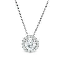 0.45 CT. T.W. Certified Lab-Created Diamond Frame Pendant in 14K White Gold (F/SI2)|Peoples Jewellers