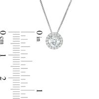 0.45 CT. T.W. Certified Lab-Created Diamond Frame Pendant in 14K White Gold (F/SI2)|Peoples Jewellers