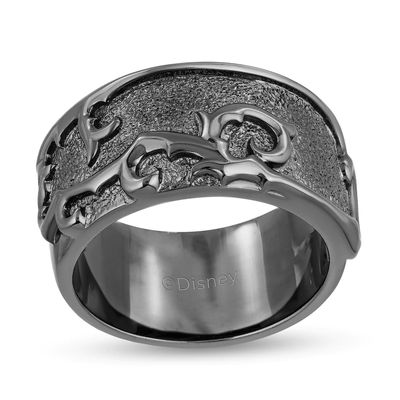 Enchanted Disney Men's Oxidized Thorns Ring in Sterling Silver with Black Rhodium - Size 10|Peoples Jewellers