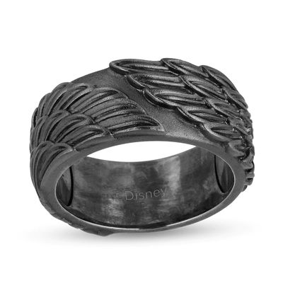 Enchanted Disney Men's Raven Wings Ring in Sterling Silver with Black Rhodium - Size 10|Peoples Jewellers