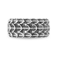 Enchanted Disney Men's Oxidized Layered Dragon Scales Ring in Sterling Silver - Size 10|Peoples Jewellers