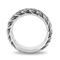 Enchanted Disney Men's Oxidized Layered Dragon Scales Ring in Sterling Silver - Size 10|Peoples Jewellers