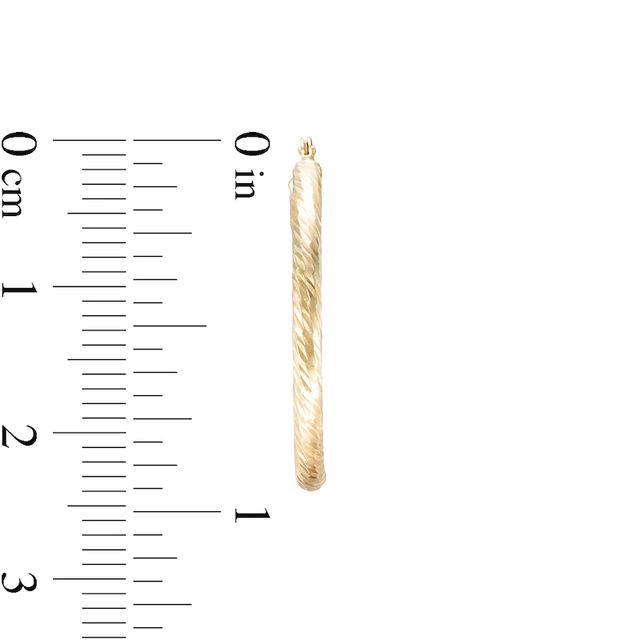 25.0mm Diamond-Cut Hoop Earrings in 14K Gold|Peoples Jewellers