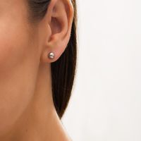 6.0mm Ball Stud Earrings in 14K White Gold|Peoples Jewellers