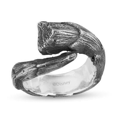 Enchanted Disney Men's Horn Wrap Bypass Ring in Sterling Silver - Size 10|Peoples Jewellers