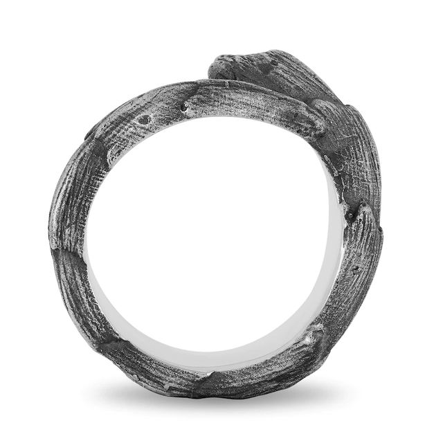 Enchanted Disney Men's Horn Wrap Bypass Ring in Sterling Silver - Size 10