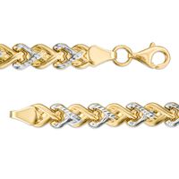 5.7mm Infinity Link Bracelet in Hollow 10K Two-Tone Gold - 7.25"|Peoples Jewellers