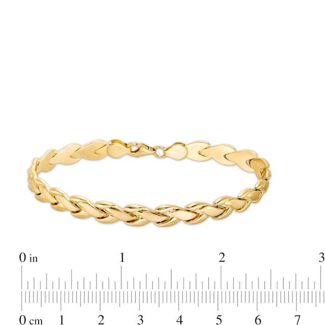 6.5mm Braided Link Bracelet in 10K Gold - 7.25"