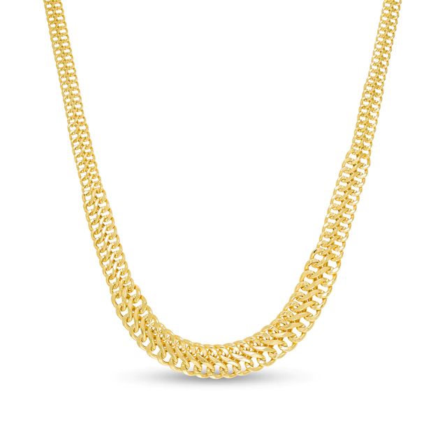 Italian Gold Graduated S-Link Chain Necklace in 14K Gold - 18"|Peoples Jewellers