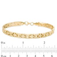 5.5mm Stampato Chain Bracelet in Hollow 10K Gold - 7.25"|Peoples Jewellers