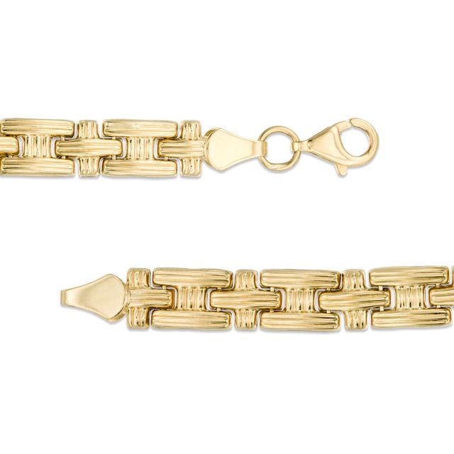 5.5mm Stampato Chain Necklace in 10K Gold - 17"