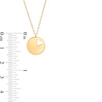 Cut-Out Heart Disc Necklace in 10K Gold|Peoples Jewellers