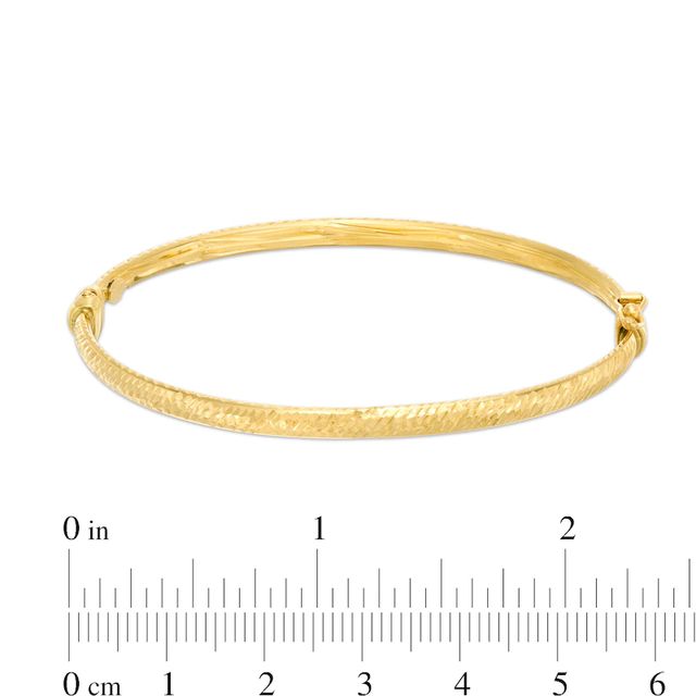 4.0mm Diamond-Cut Bangle in 14K Gold|Peoples Jewellers