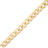 Italian Gold 8.5mm Curb Chain Bracelet in Hollow 14K Gold - 8.5"|Peoples Jewellers