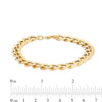 Italian Gold 8.5mm Curb Chain Bracelet in Hollow 14K Gold - 8.5"|Peoples Jewellers