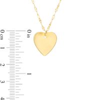 Polished Heart Disc Necklace in 10K Gold|Peoples Jewellers