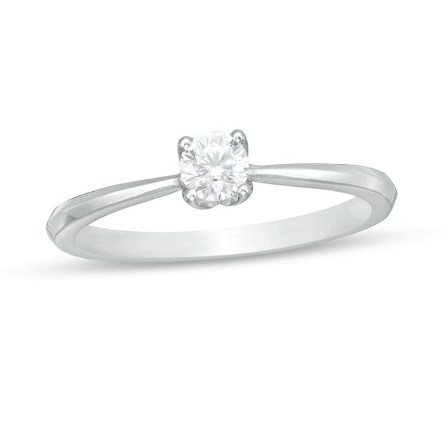 Trouvaille Collection CT. DeBeers®-Graded Diamond Solitaire Engagement Ring in 18K White Gold (F/I1)|Peoples Jewellers