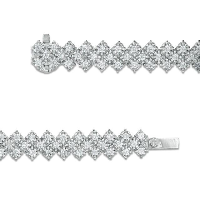 3.00 CT. T.W. Diamond Tennis-Style Chevron Bracelet in Sterling Silver|Peoples Jewellers